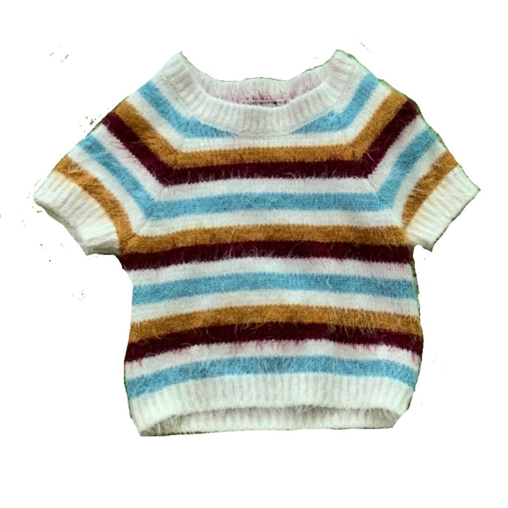 cotton furry crop top